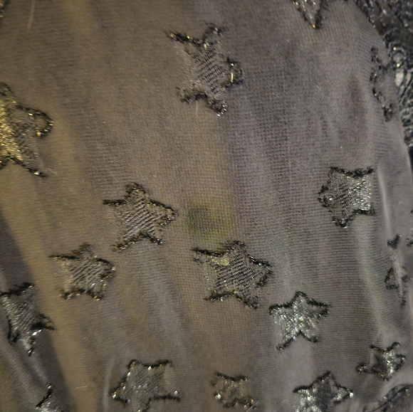 Torrid Black long wrap blouse with star print. - Picture 3 of 9